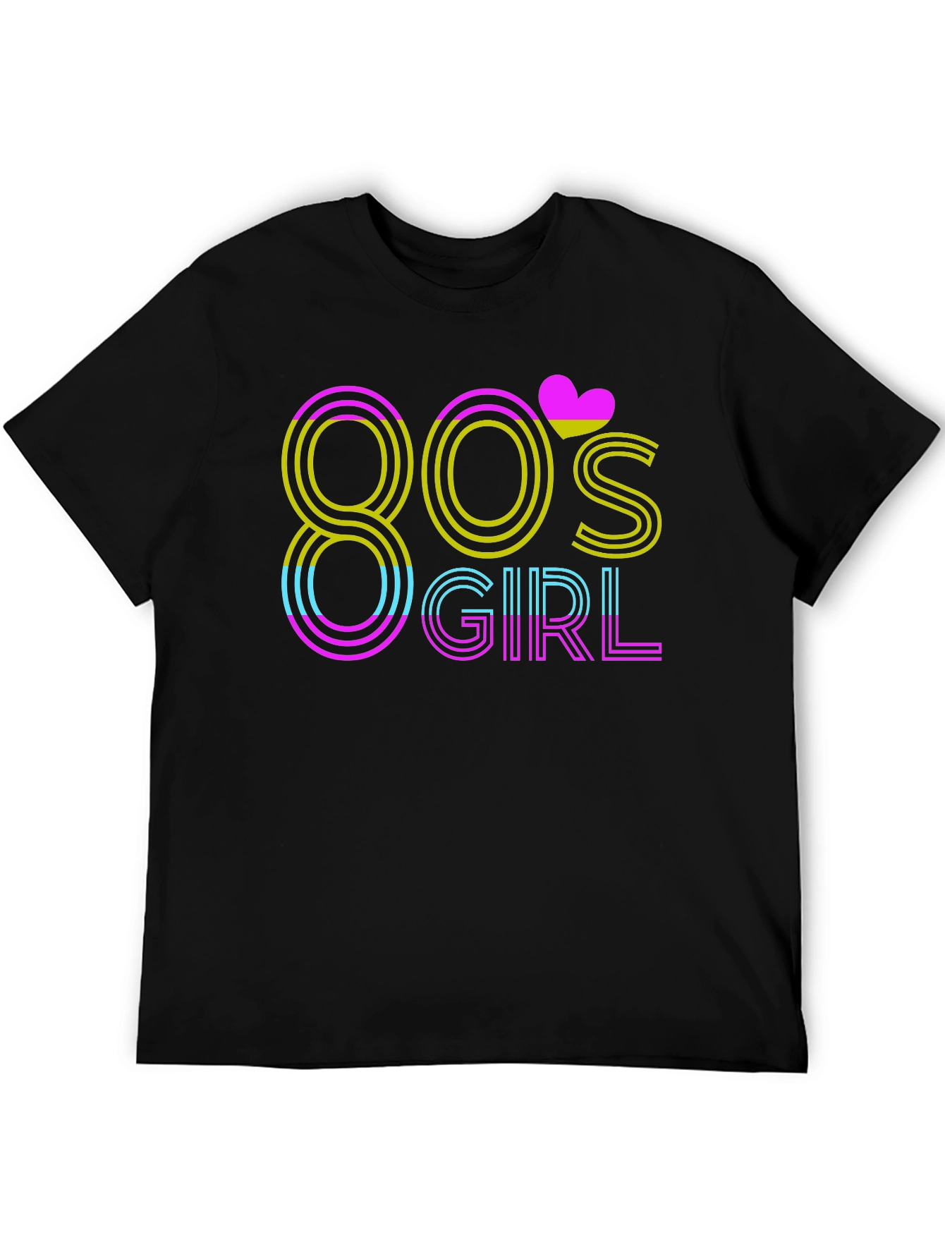 80s Girl T-Shirt - Retro Neon Style