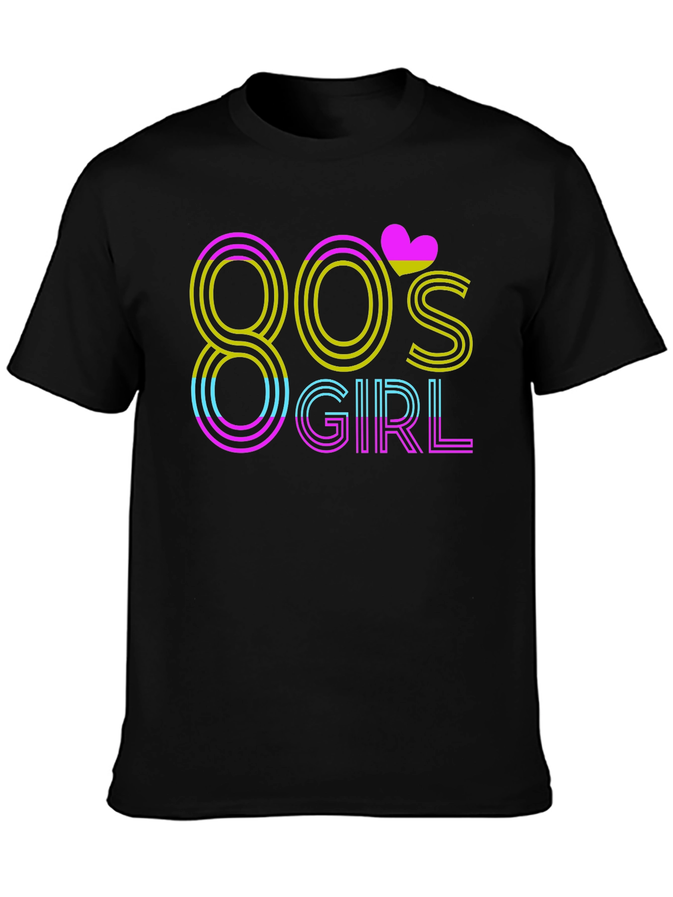 80s Girl T-Shirt - Retro Neon Style