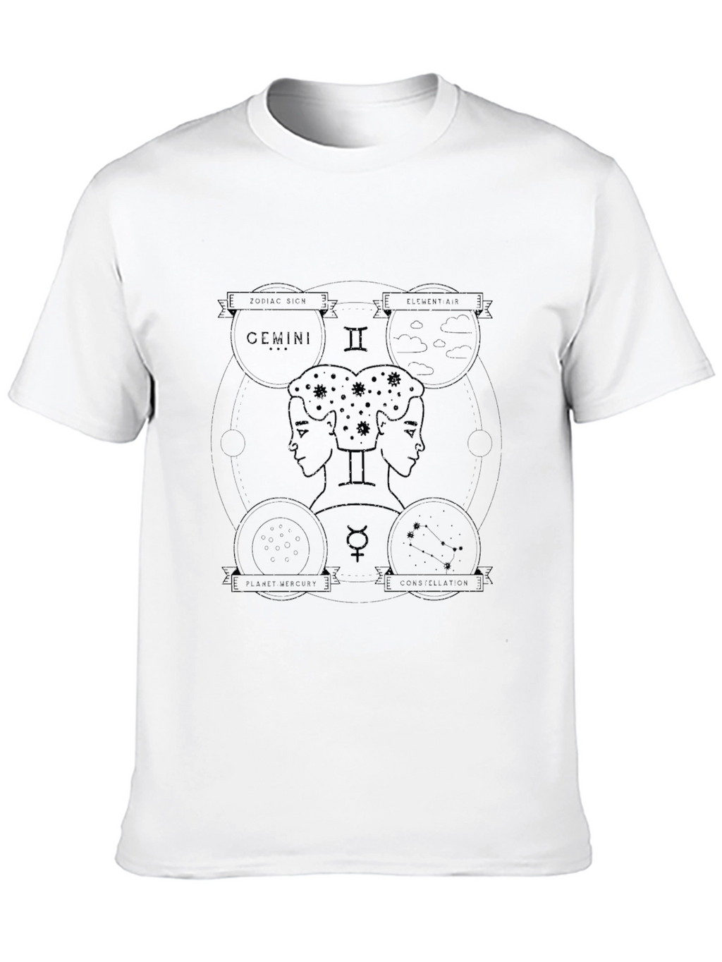 Gemini Zodiac Graphic Tee - Stylish Astrology Shirt