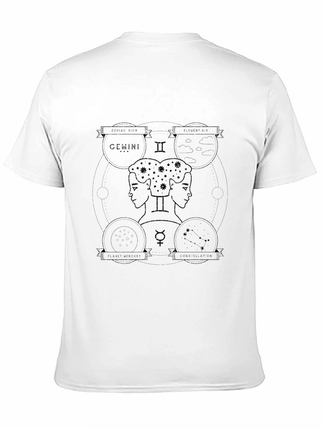 Gemini Zodiac Graphic Tee - Stylish Astrology Shirt