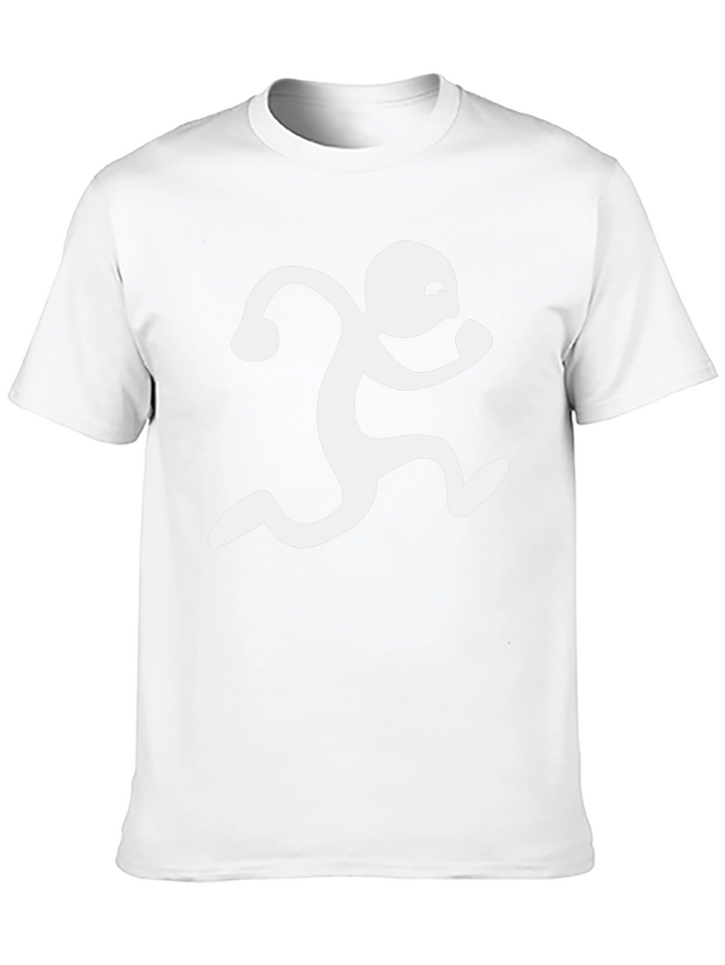 Black T-Shirt with Running Man Graphic