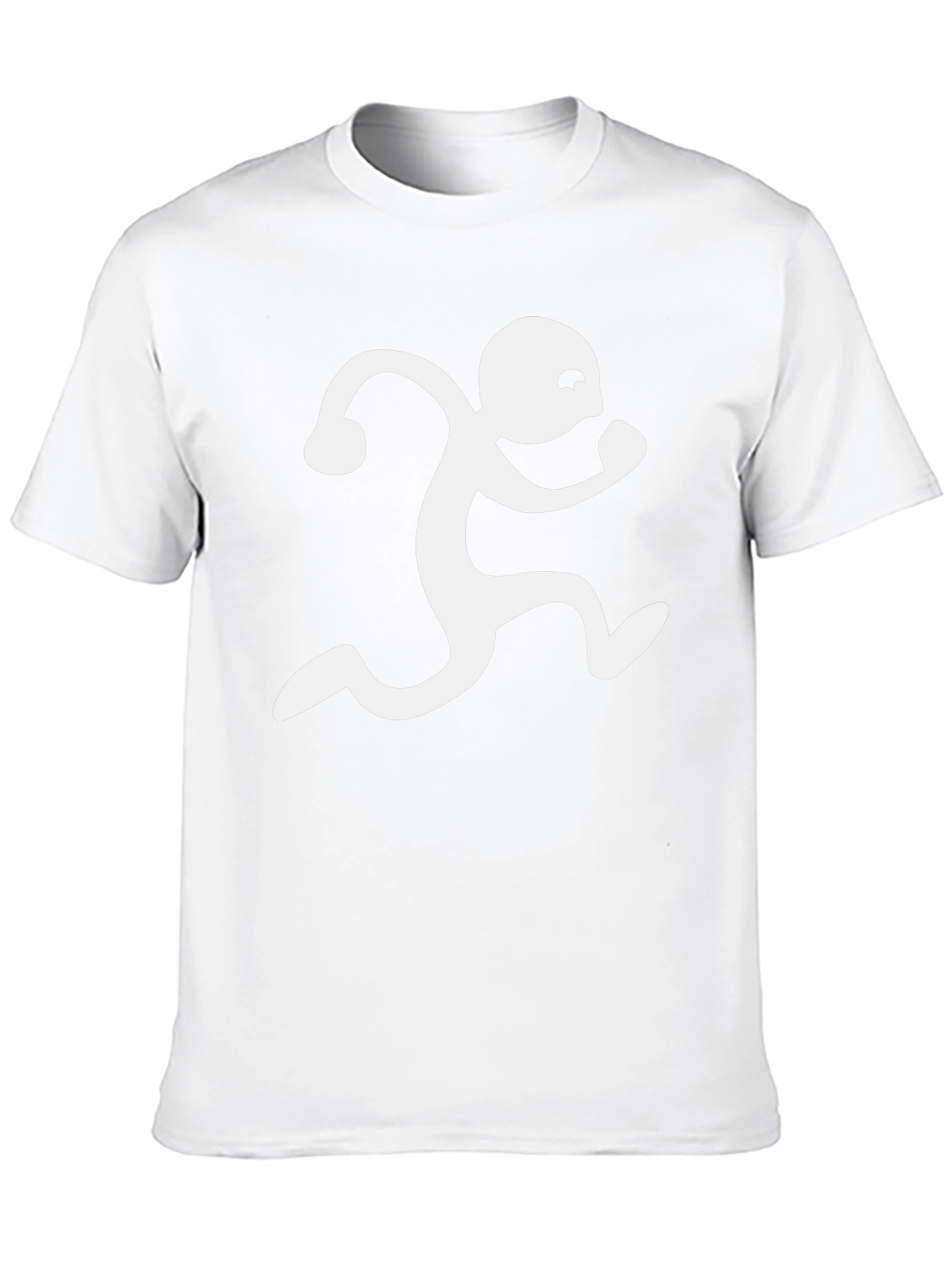 Black T-Shirt with Running Man Graphic