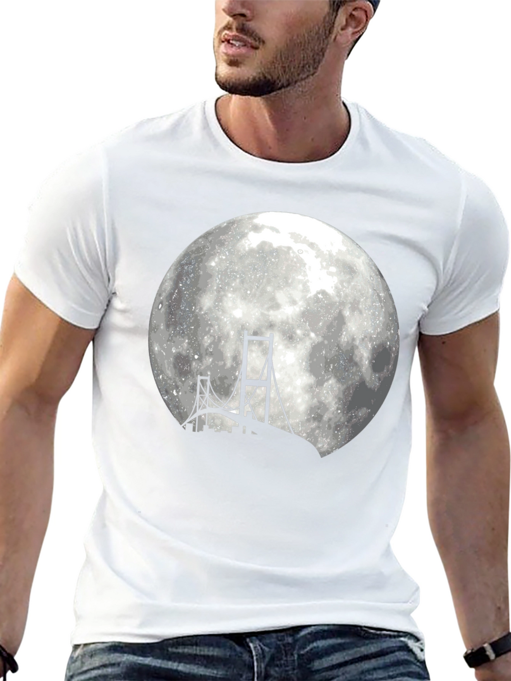 Moonlit Bridge Graphic T-Shirt