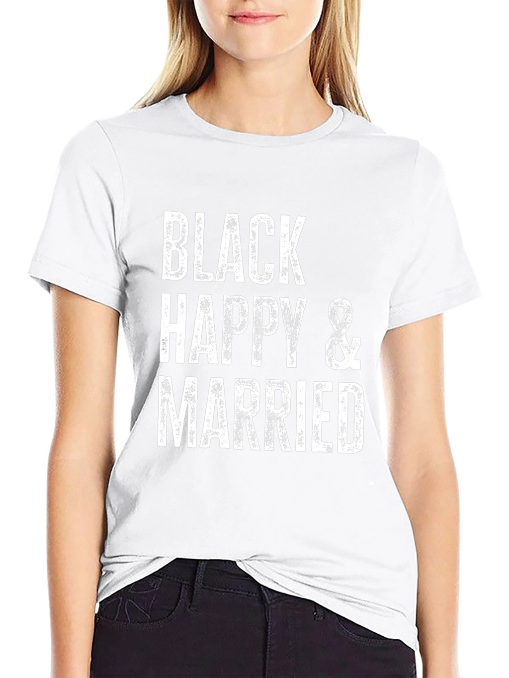 Black Happy & Married Graphic Tee - Unisex