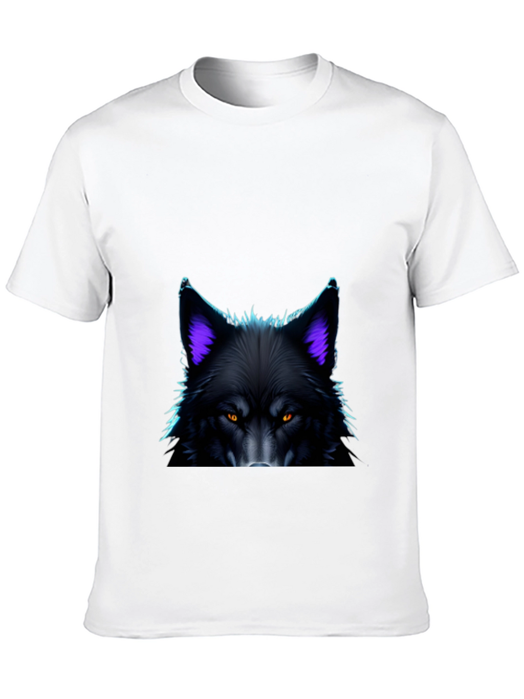 Black Wolf Graphic Tee - Bold Animal Design