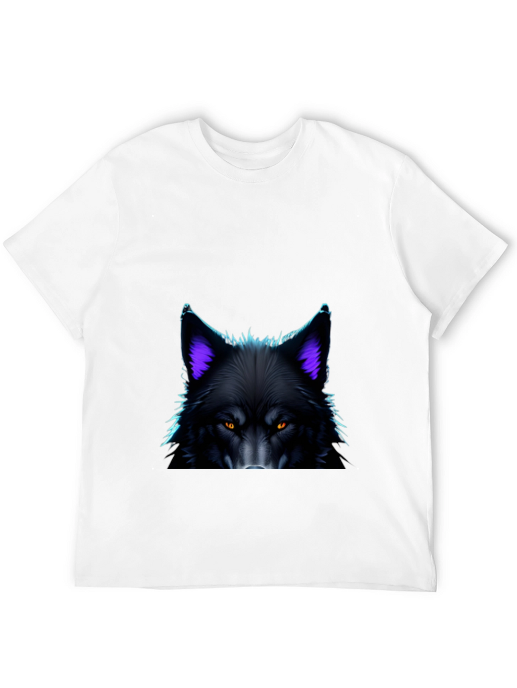 Black Wolf Graphic Tee - Bold Animal Design