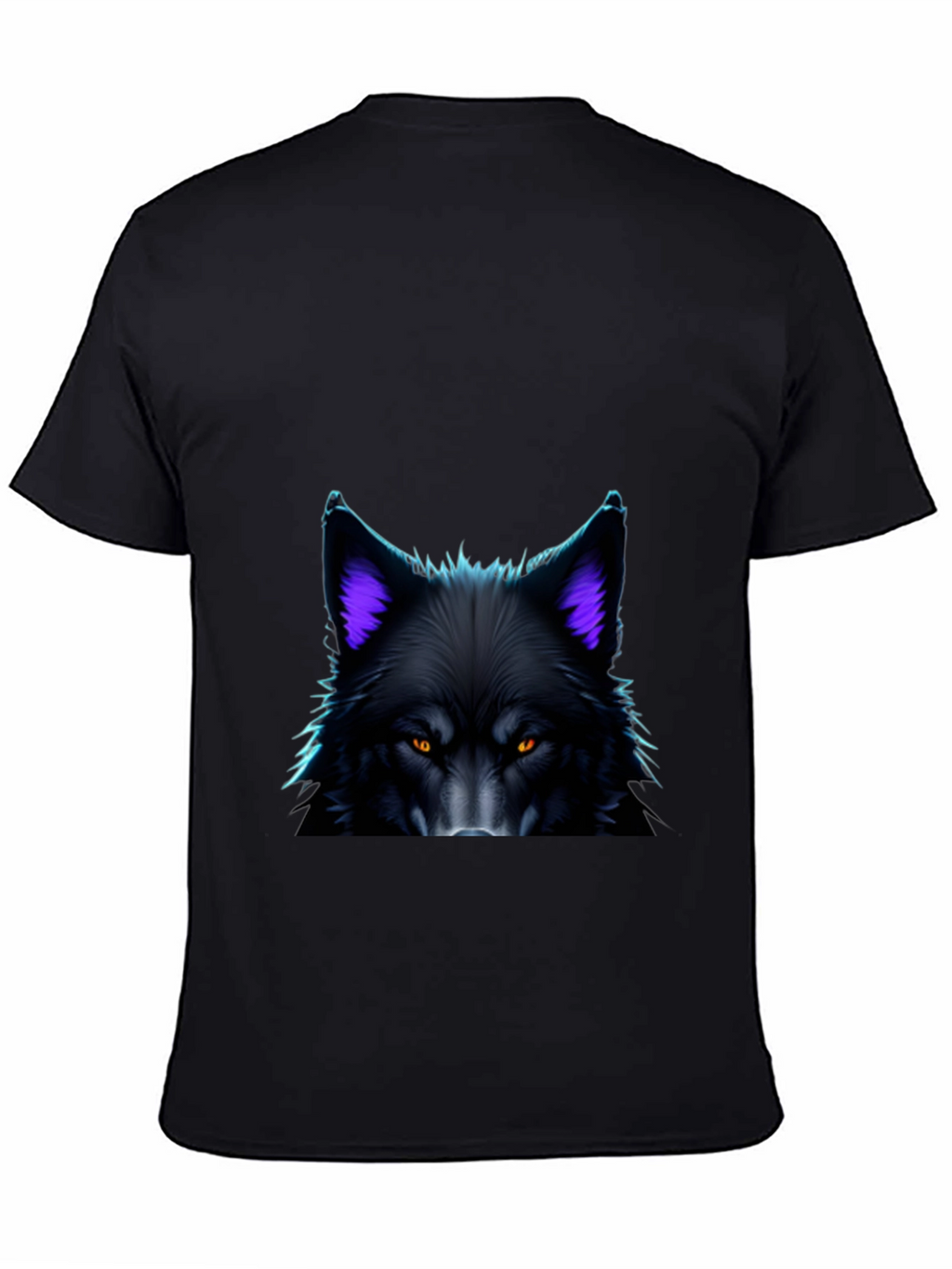 Black Wolf Graphic Tee - Bold Animal Design