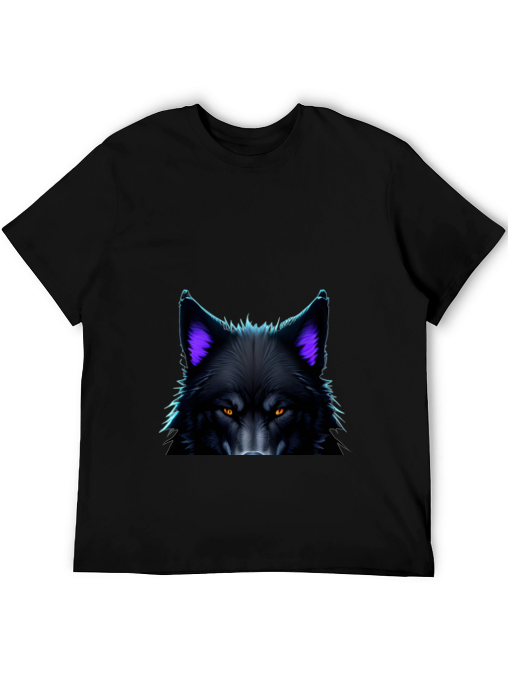 Black Wolf Graphic Tee - Bold Animal Design