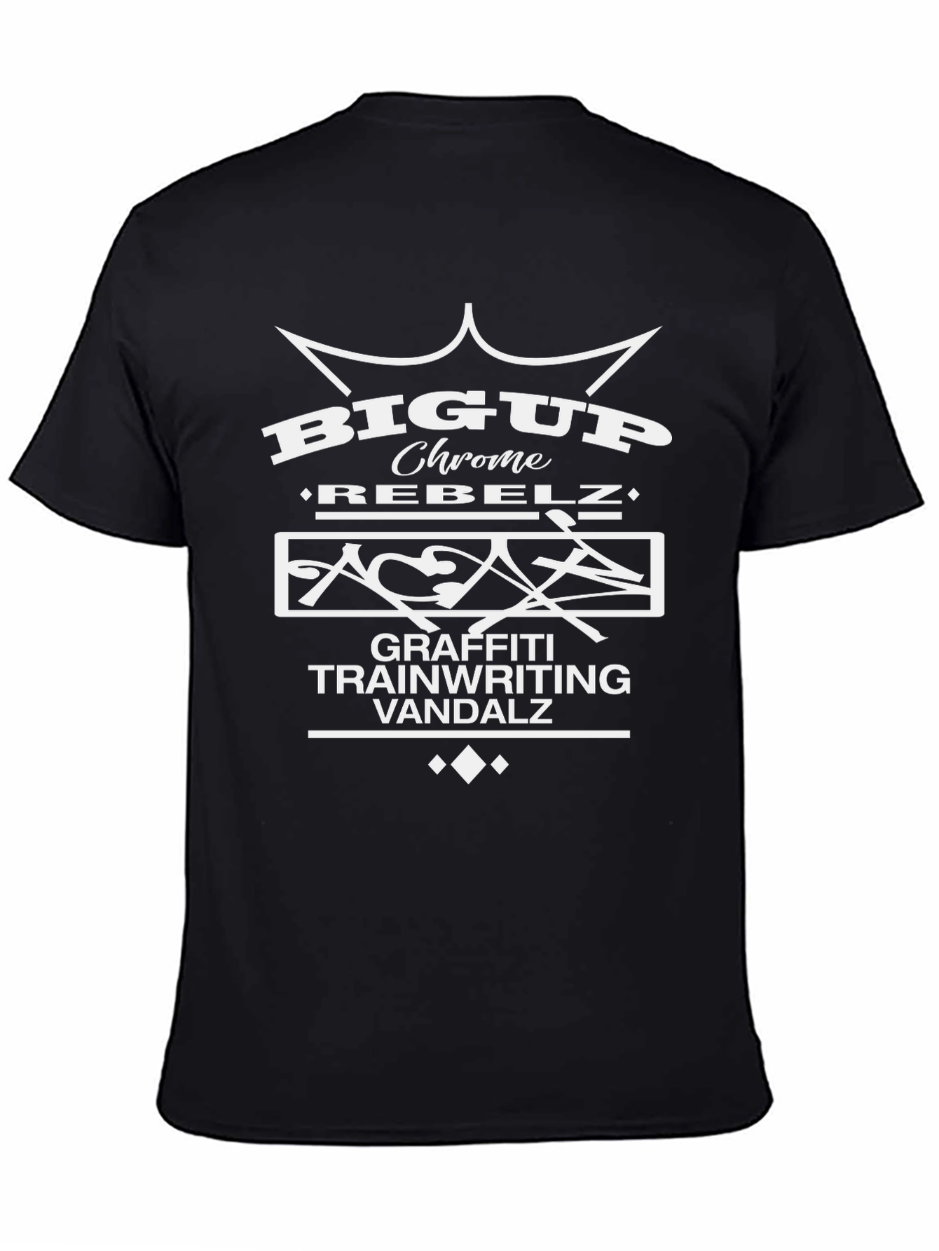 Big Up Chrome Tee - Graffiti Trainwriting Vandalz