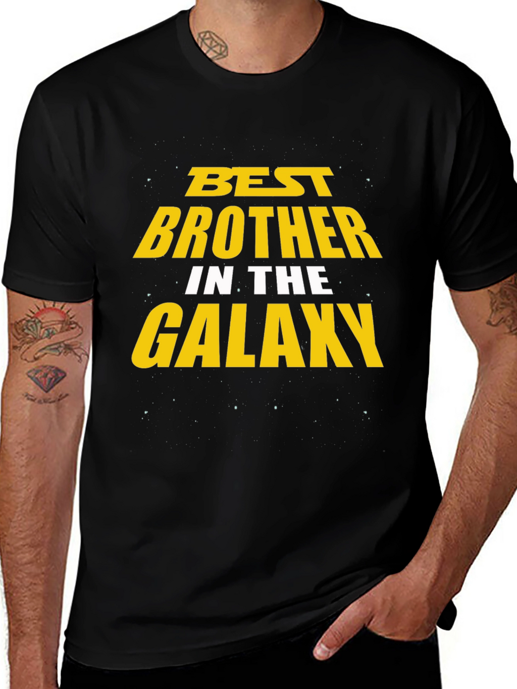 Best Brother in the Galaxy Black T-Shirt