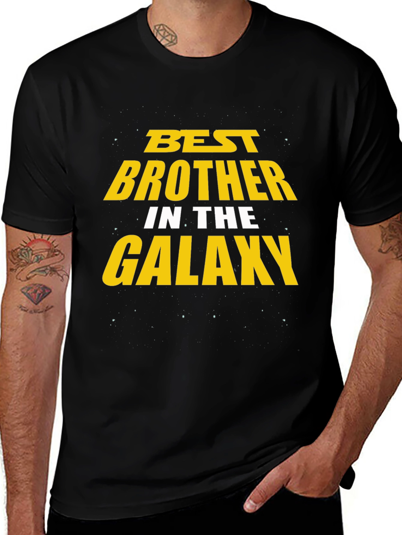 Best Brother in the Galaxy Black T-Shirt