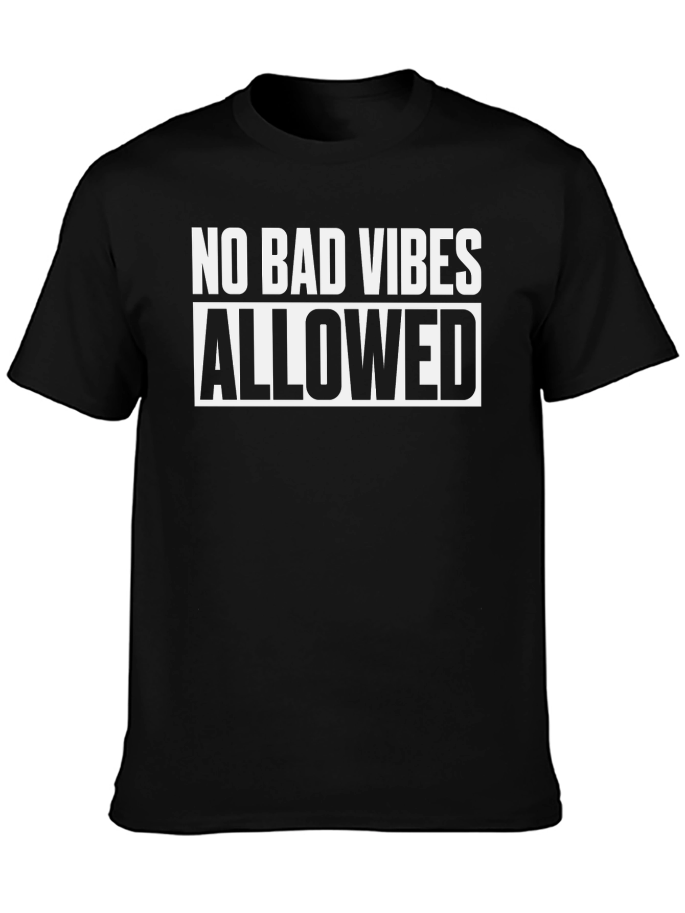 No Bad Vibes Allowed Graphic Tee - Black