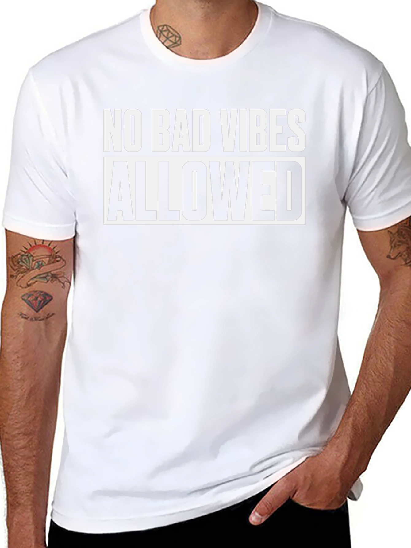 No Bad Vibes Allowed Graphic Tee - Black