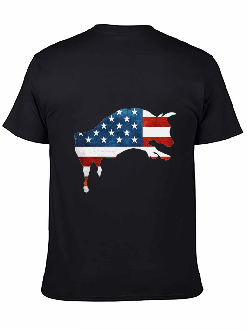 American Bull Flag Graphic Tee - Black