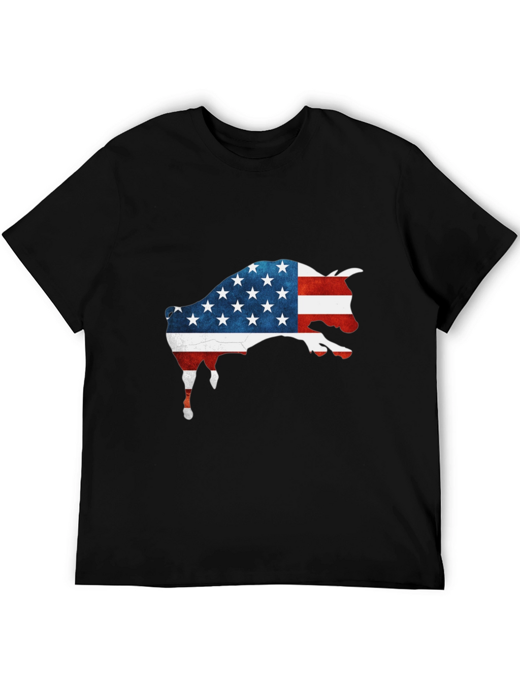 American Bull Flag Graphic Tee - Black