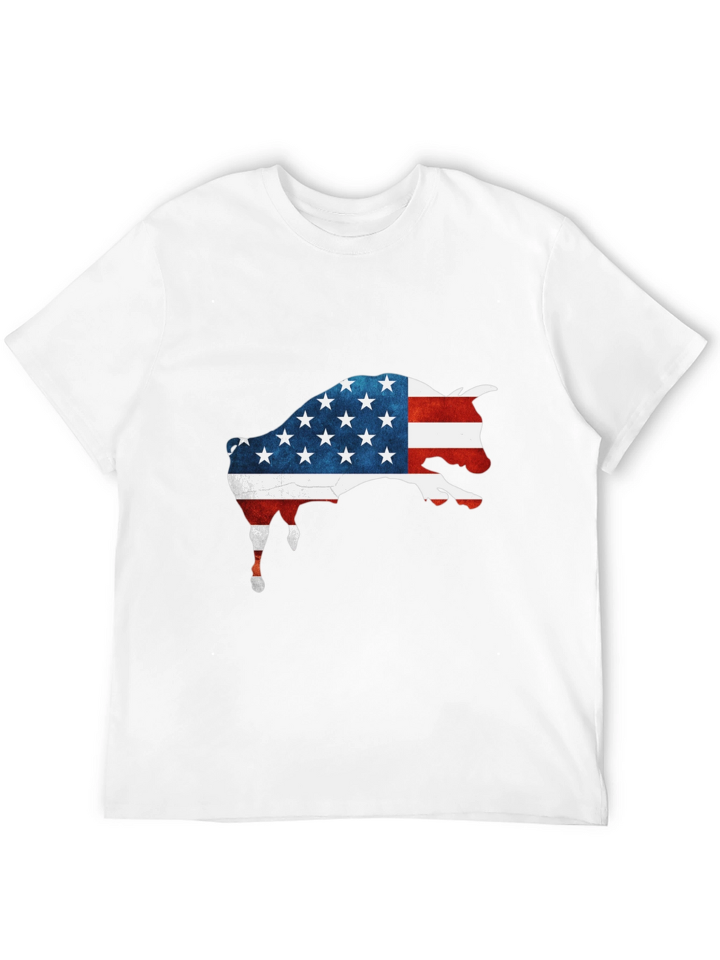 American Bull Flag Graphic Tee - Black