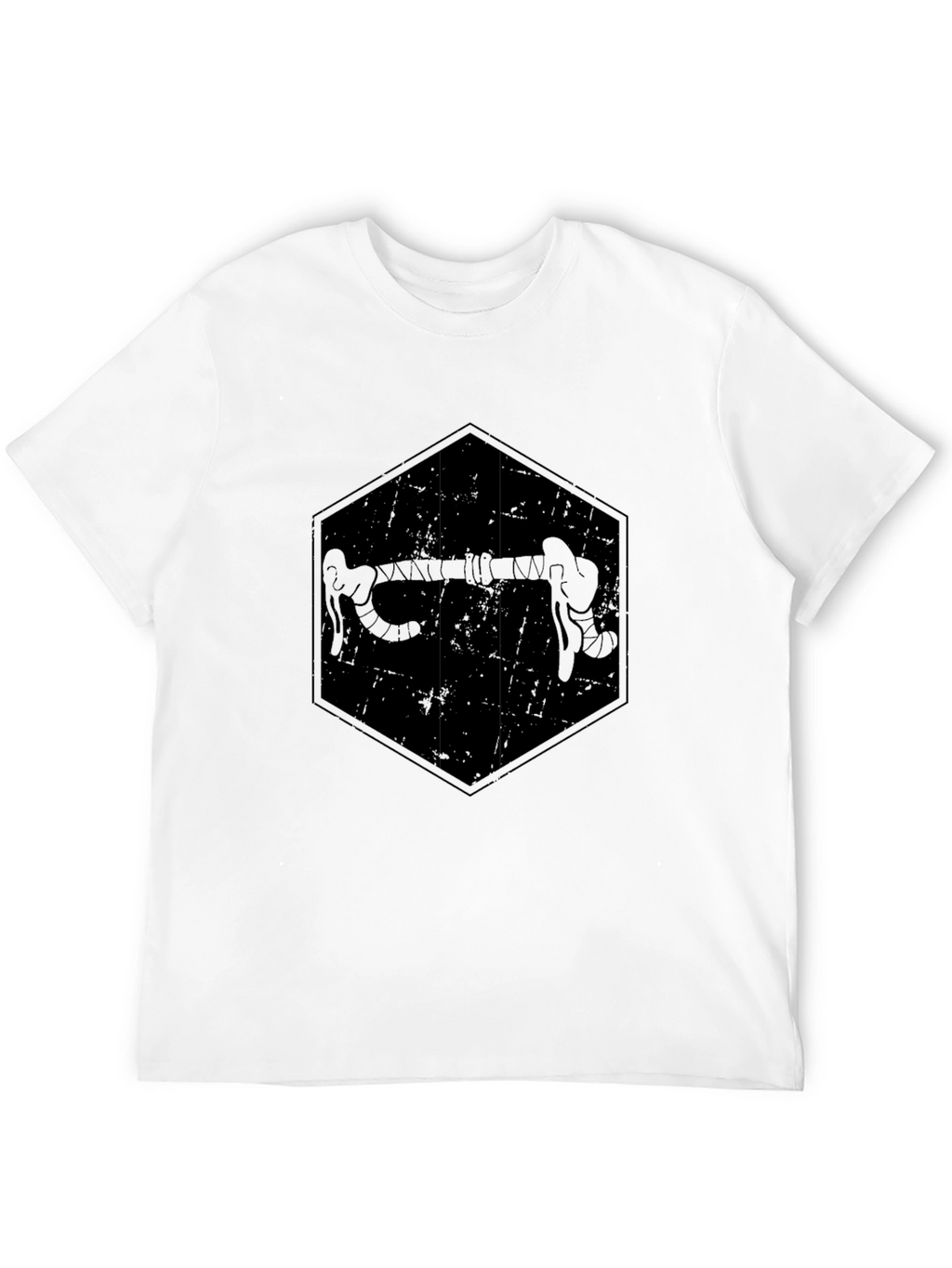 Black Cycling Handlebar Graphic Tee - Bike Lovers Shirt
