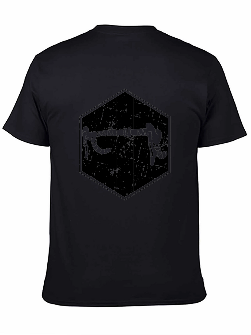 Black Cycling Handlebar Graphic Tee - Bike Lovers Shirt
