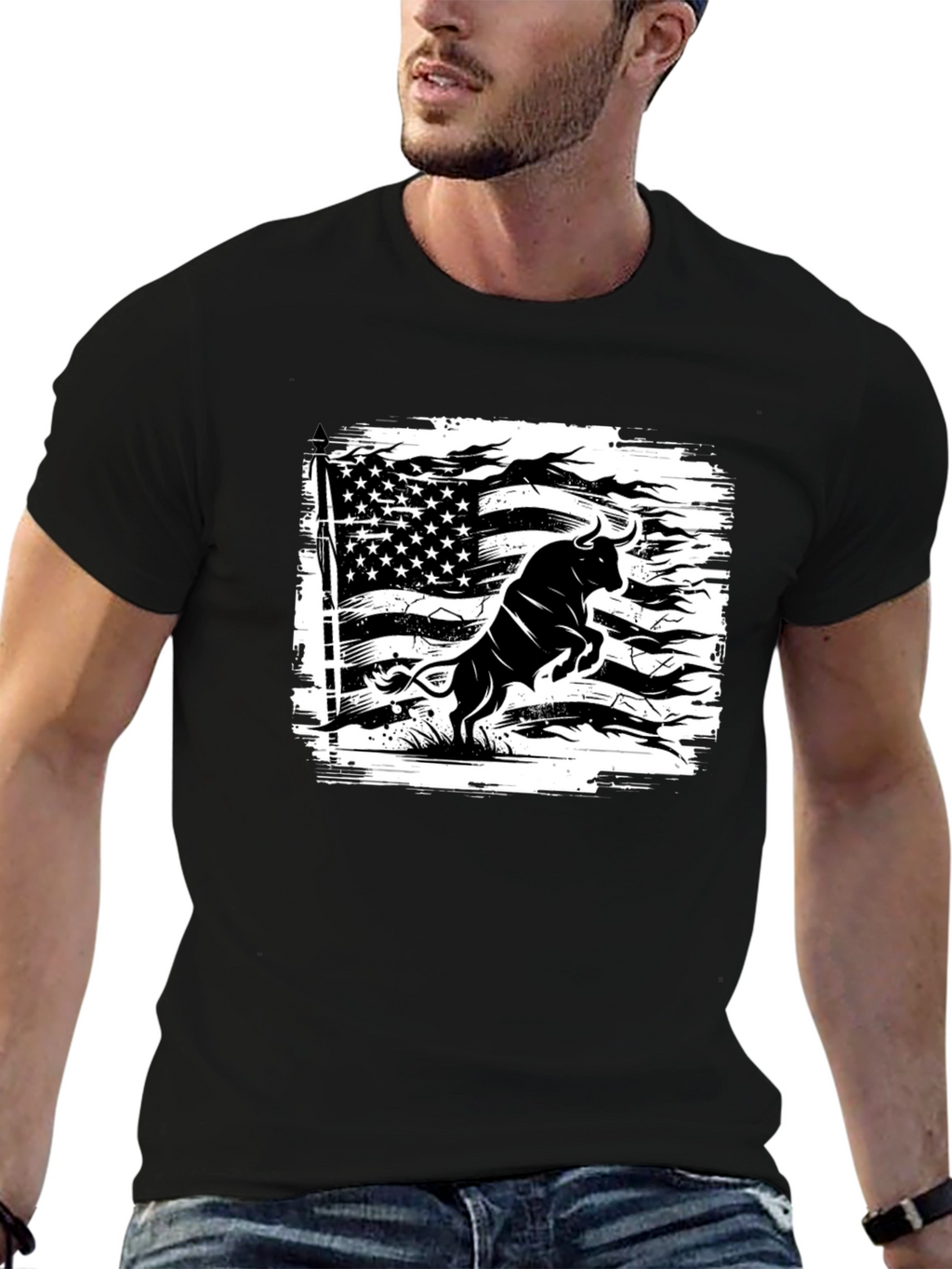 American Bull Graphic T-Shirt