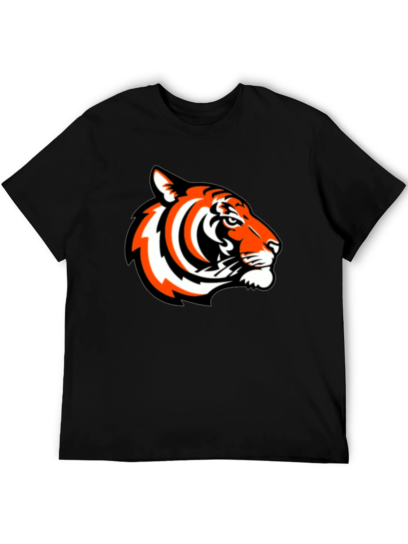 Bold Tiger Graphic Tee - Black Casual Comfort