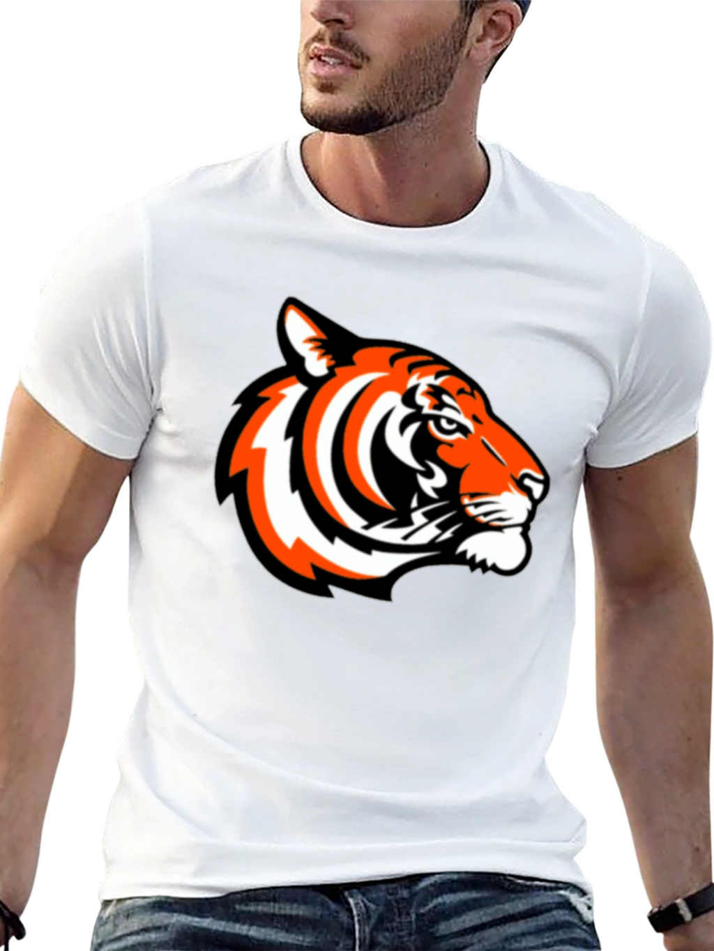 Bold Tiger Graphic Tee - Black Casual Comfort