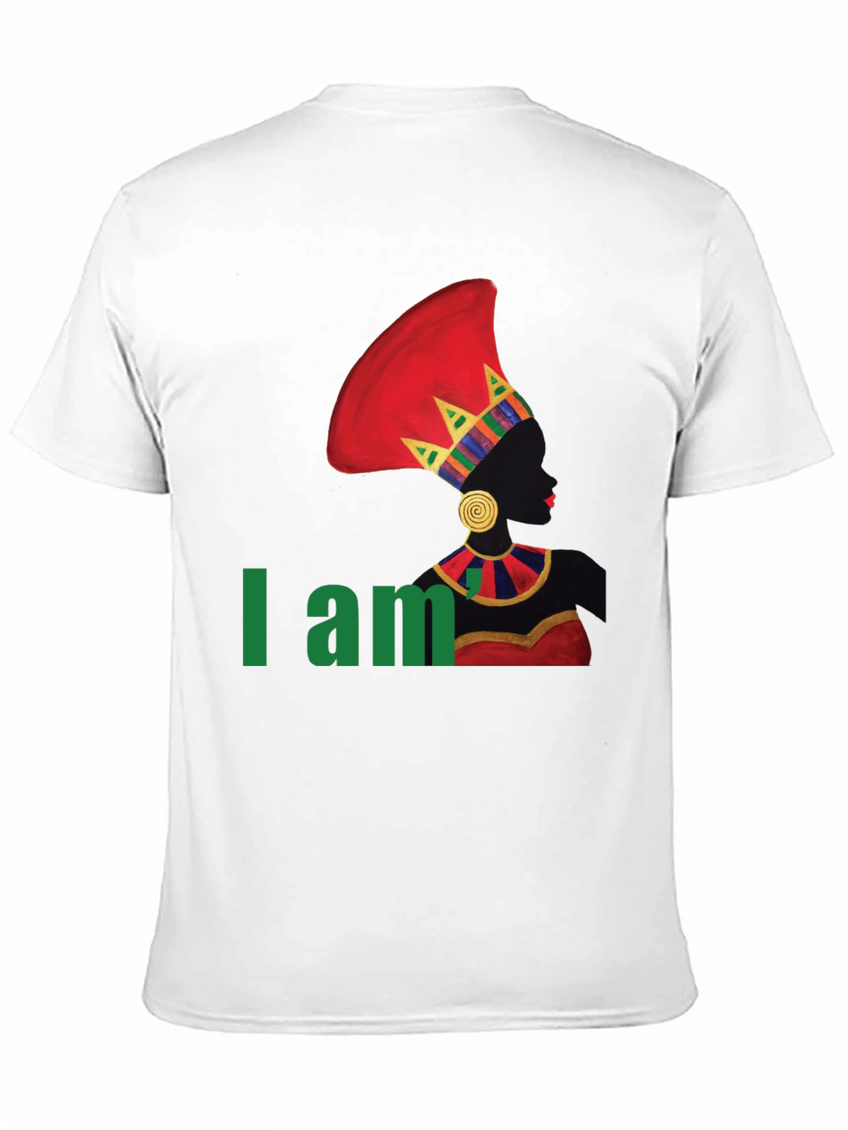 I Am Queen T-Shirt - Black Crew Neck Cotton Tee