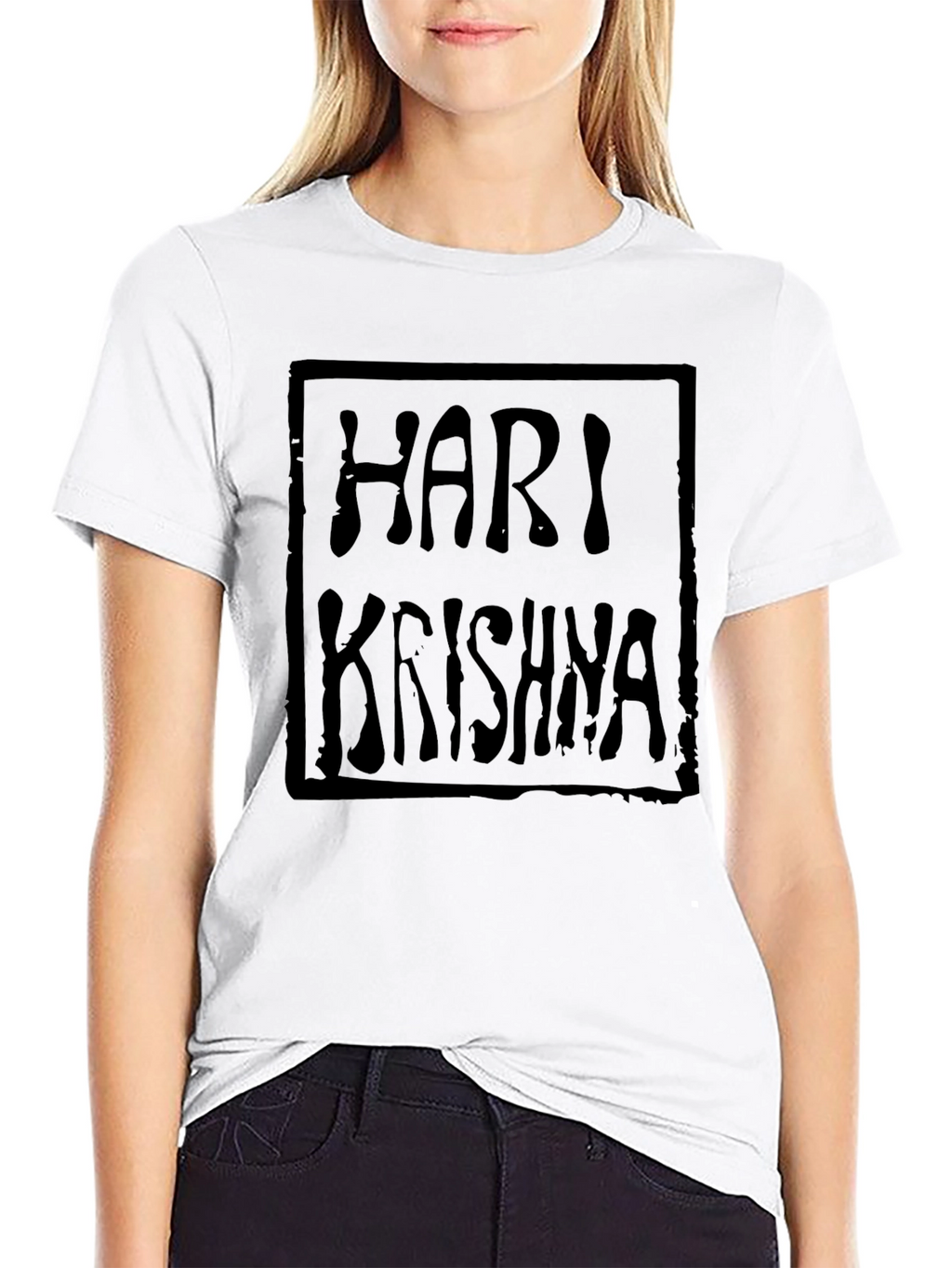 Hari Krishna Graphic Tee - Soft Cotton Blend Shirt
