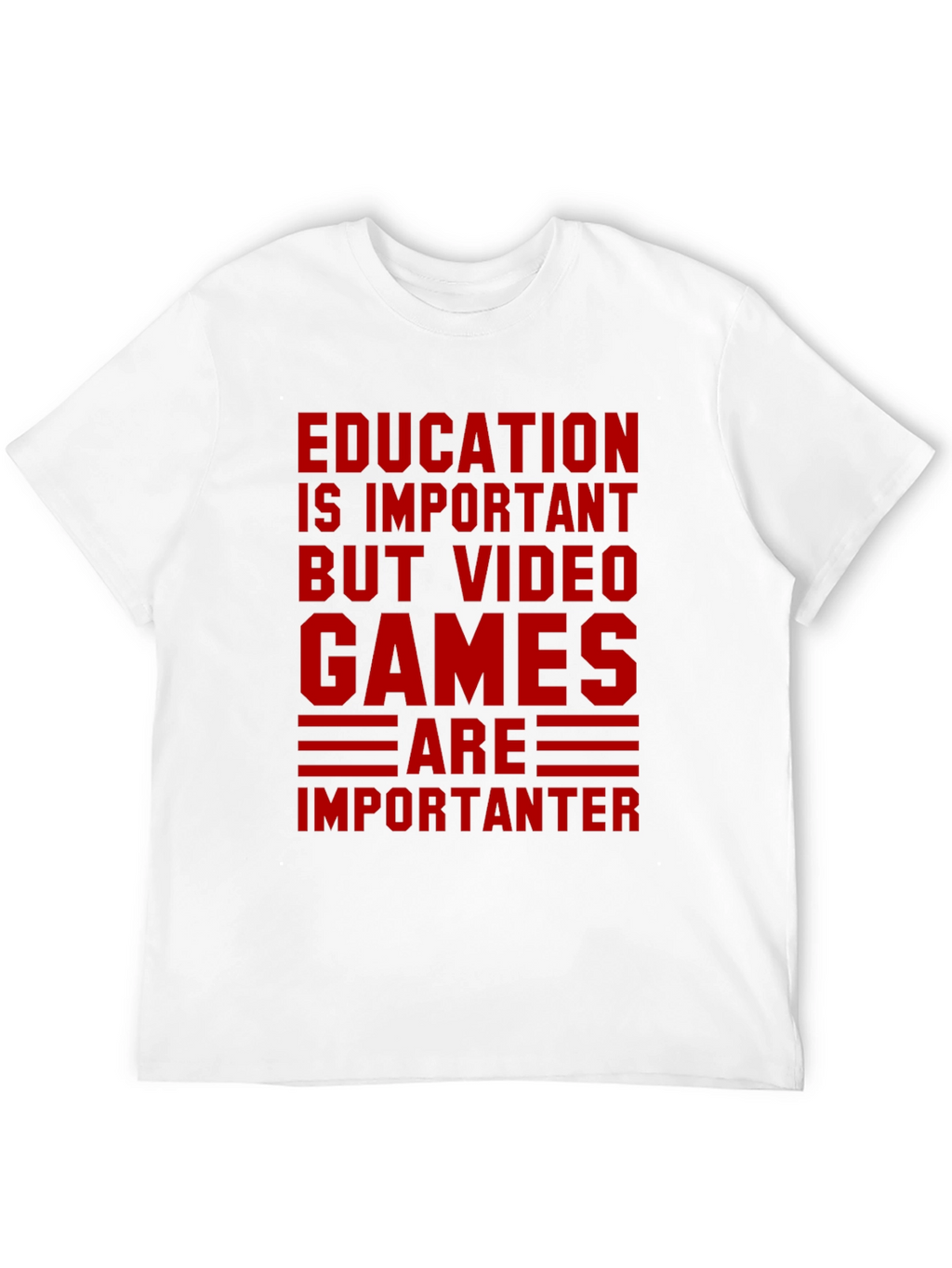 Education vs. Video Games Graphic Tee