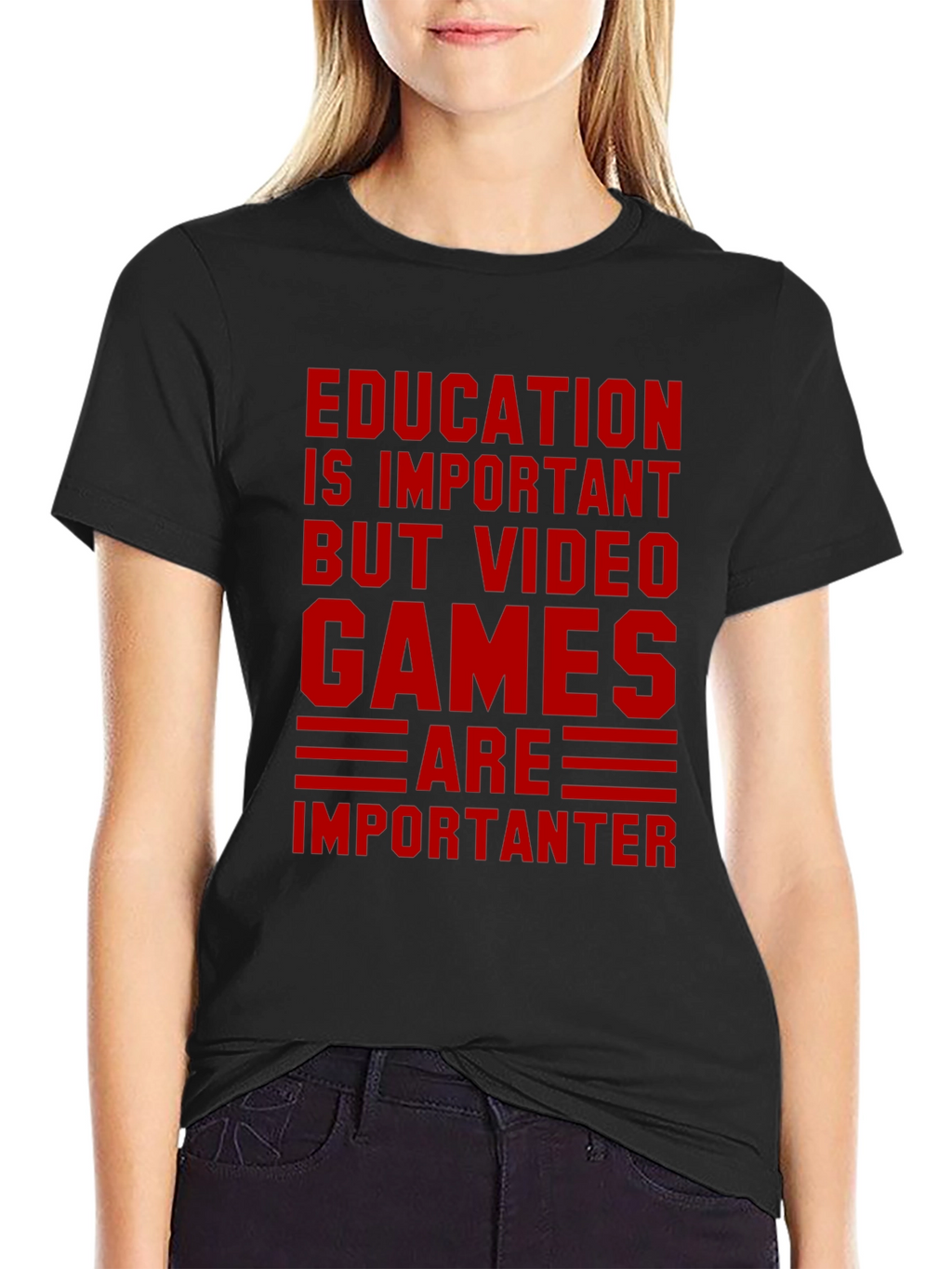 Education vs. Video Games Graphic Tee