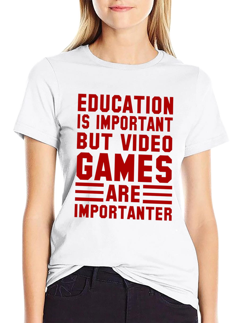 Education vs. Video Games Graphic Tee