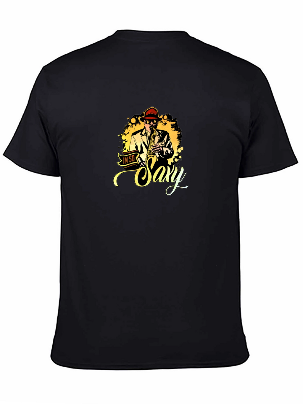 Im So Saxy T-Shirt Black Cotton Graphic Tee