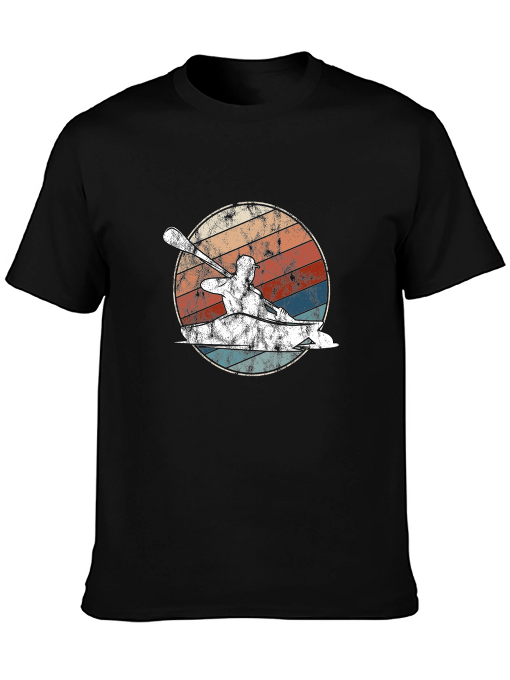 Kayak Retro Graphic T-Shirt - Paddling Adventure Tee