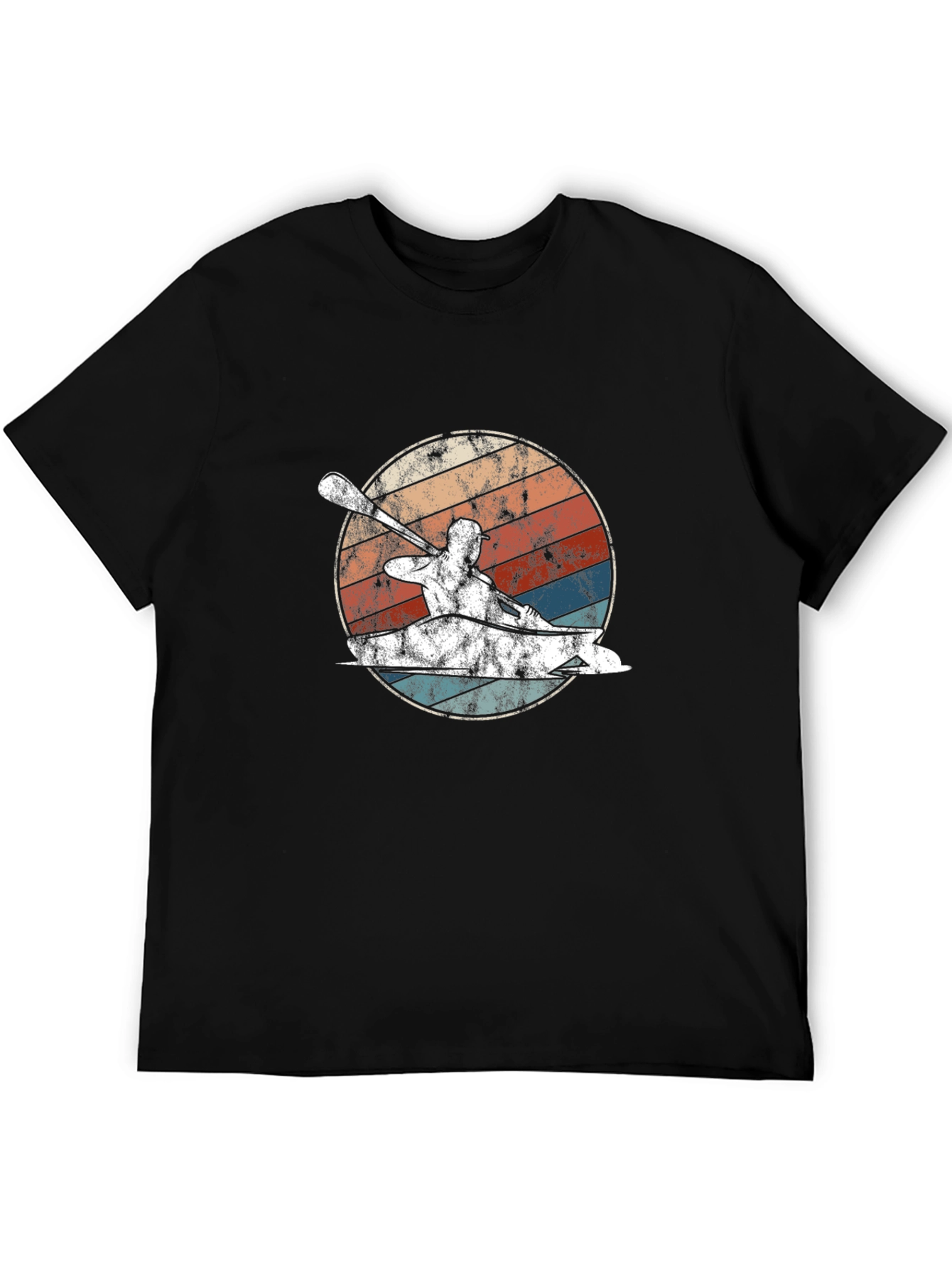Kayak Retro Graphic T-Shirt - Paddling Adventure Tee