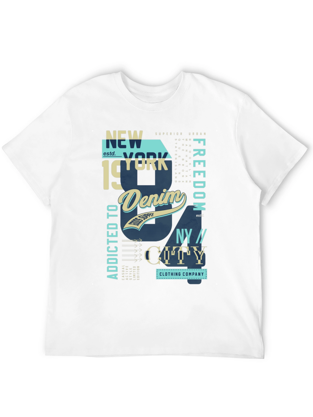 New York Denim Graphic T-Shirt