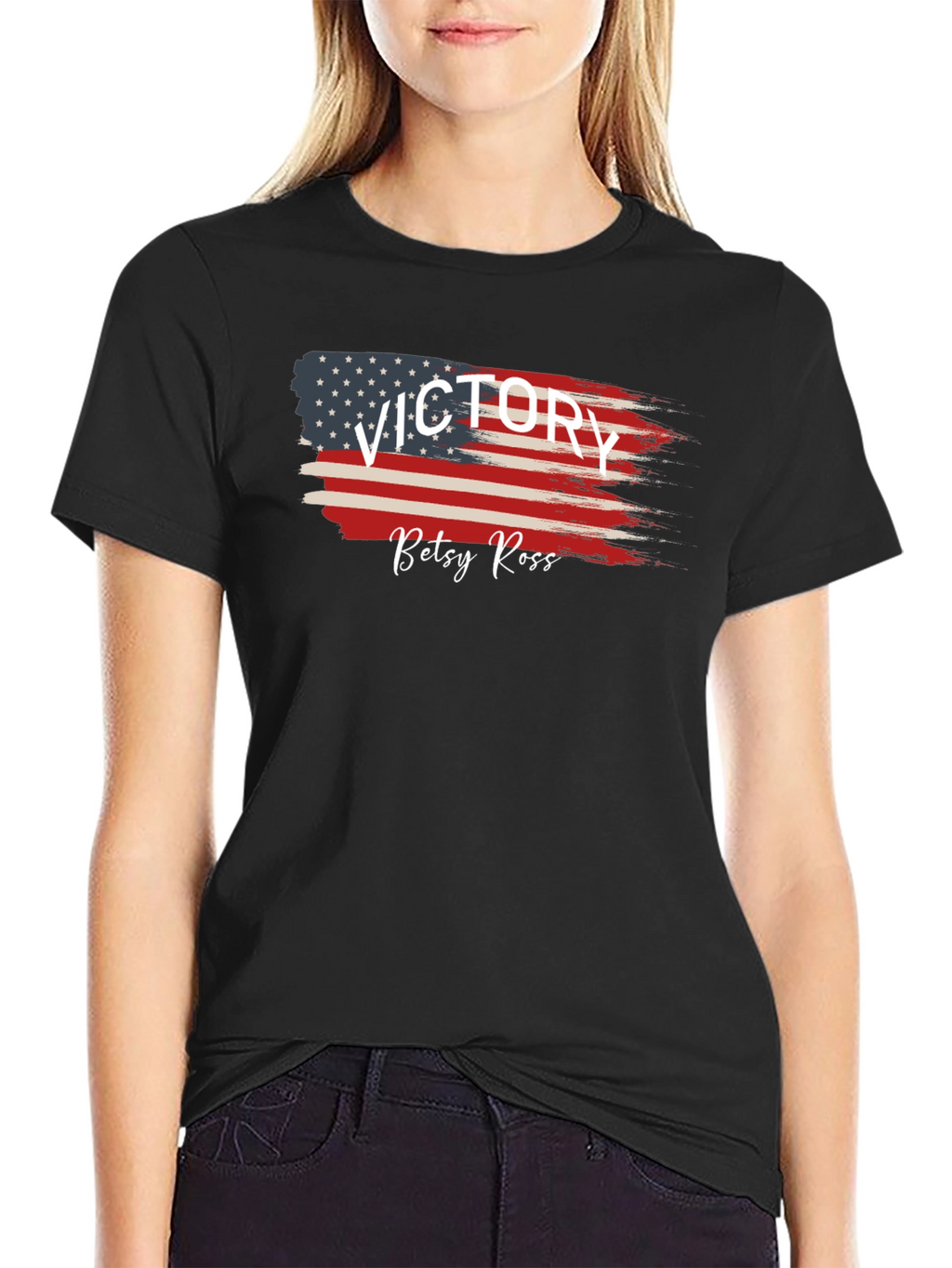 Victory Betsy Ross Flag Graphic Tee - Black