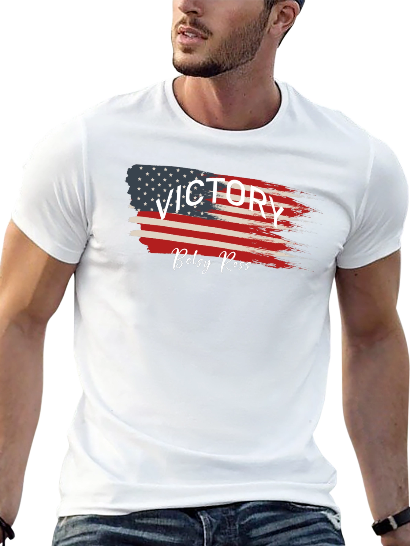 Victory Betsy Ross Flag Graphic Tee - Black