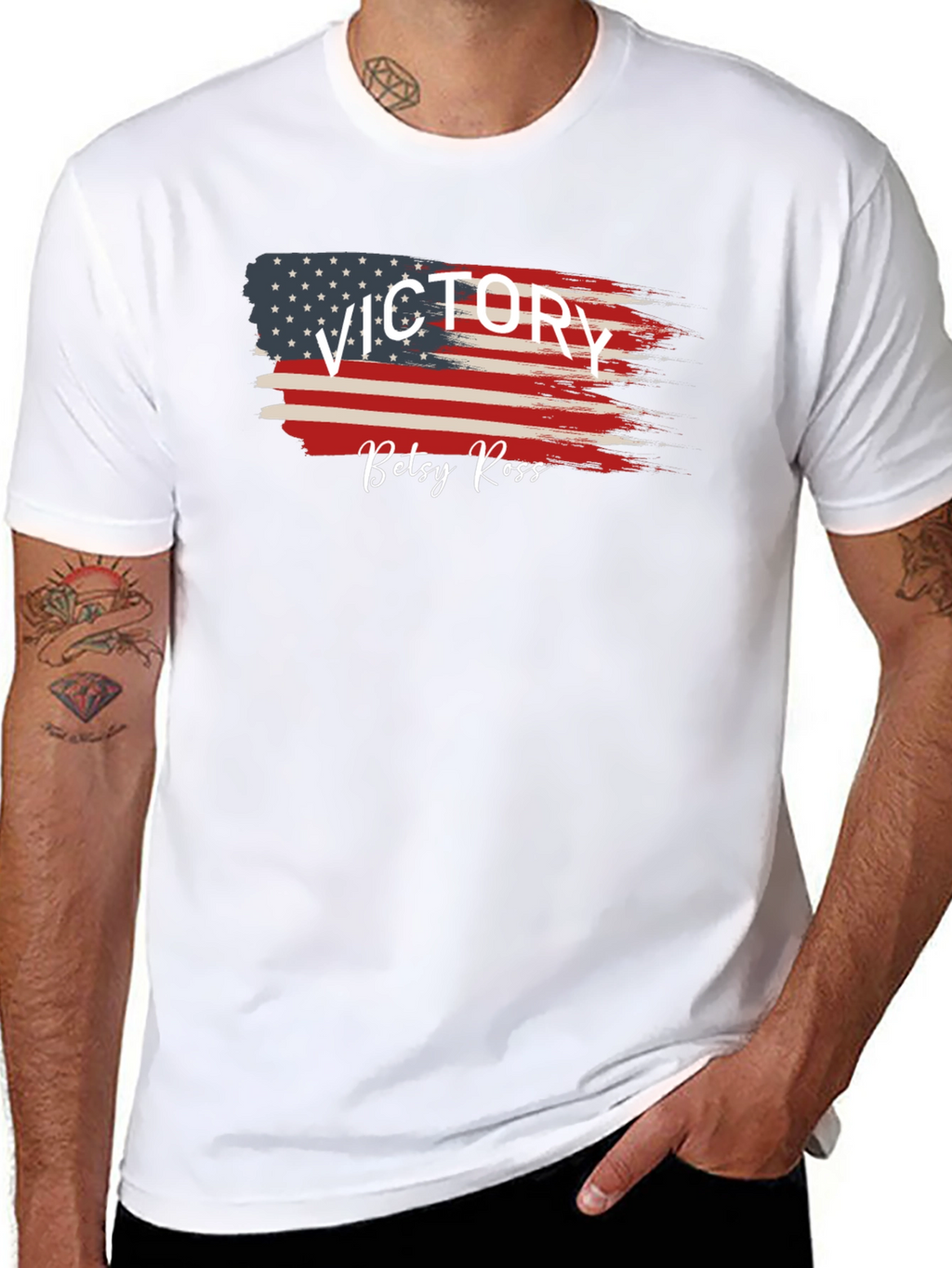 Victory Betsy Ross Flag Graphic Tee - Black