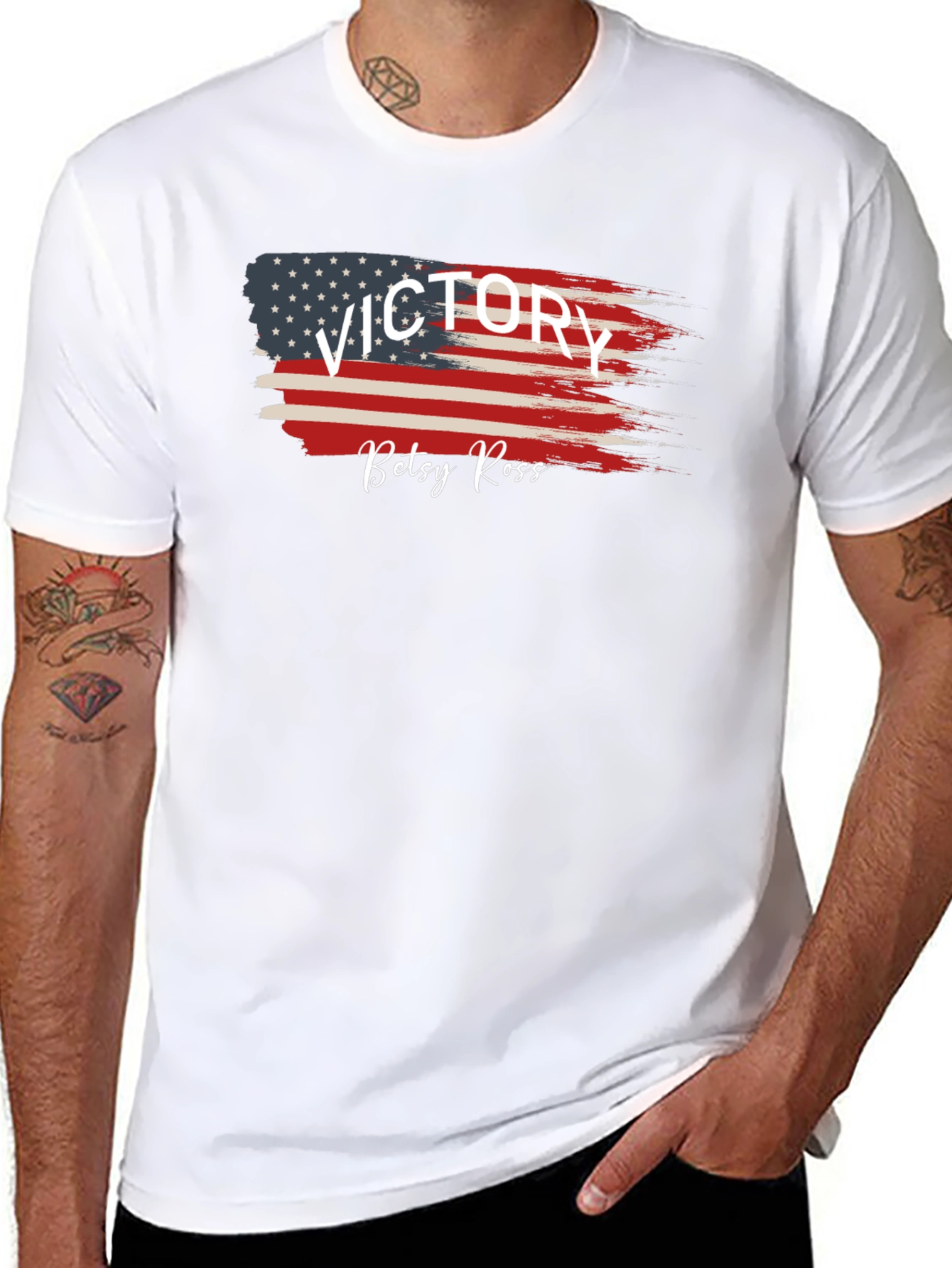 Victory Betsy Ross Flag Graphic Tee - Black