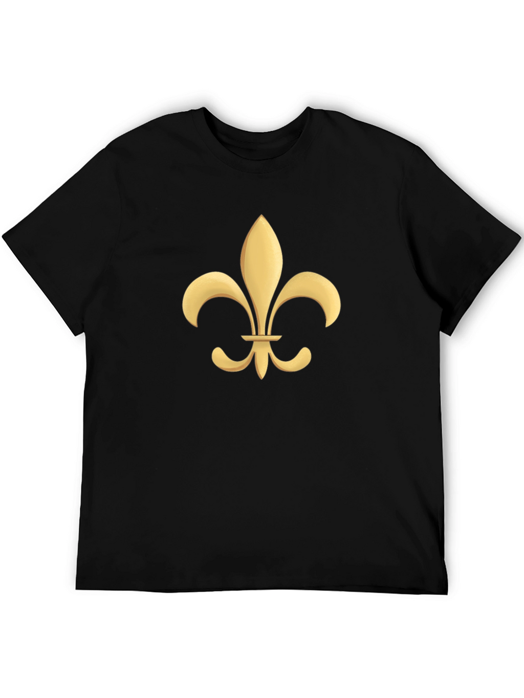 Fleur-de-Lis Graphic Tee - Black Cotton T-Shirt