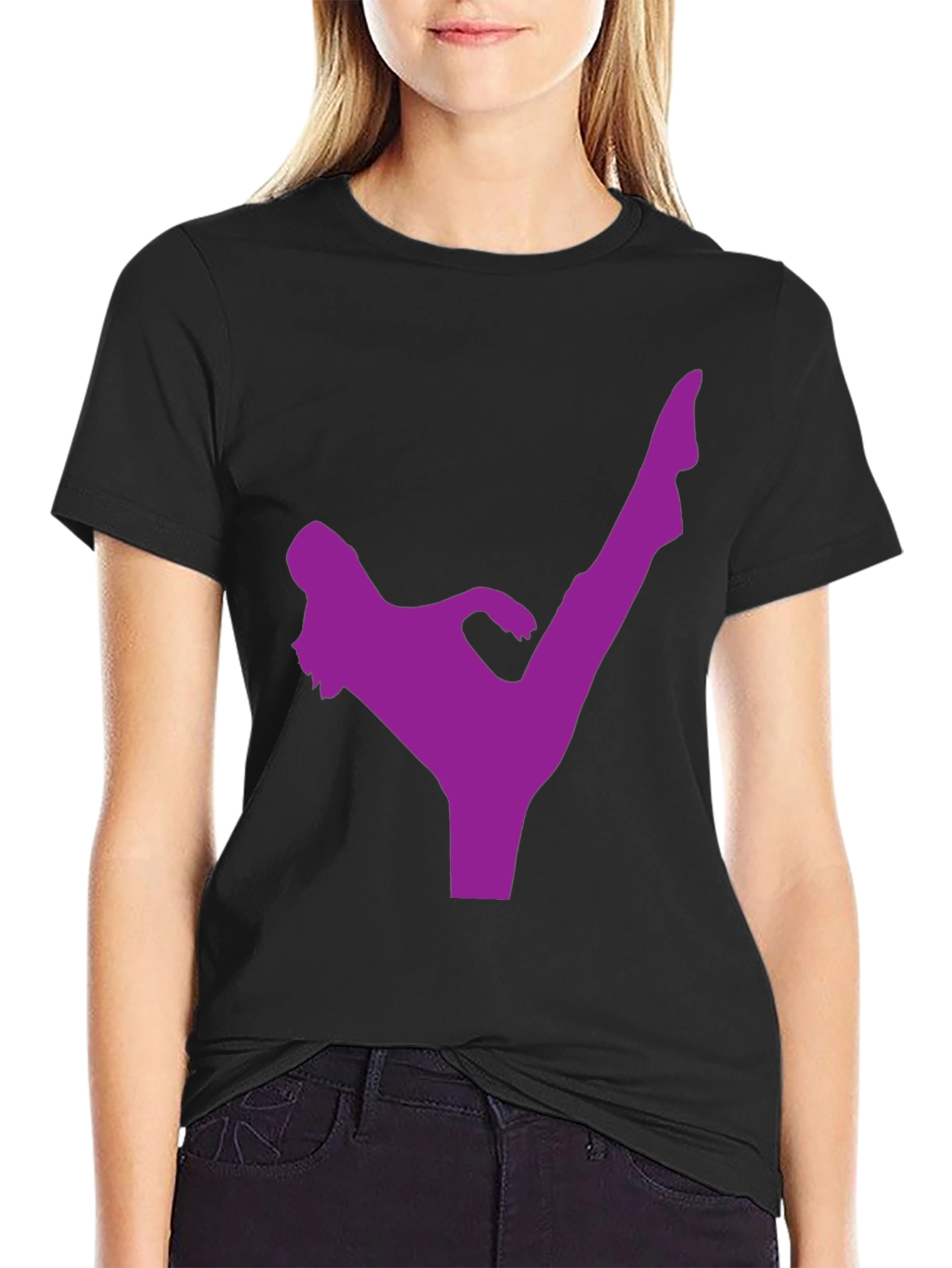 Kick Silhouette T-Shirt - Black Martial Arts Tee