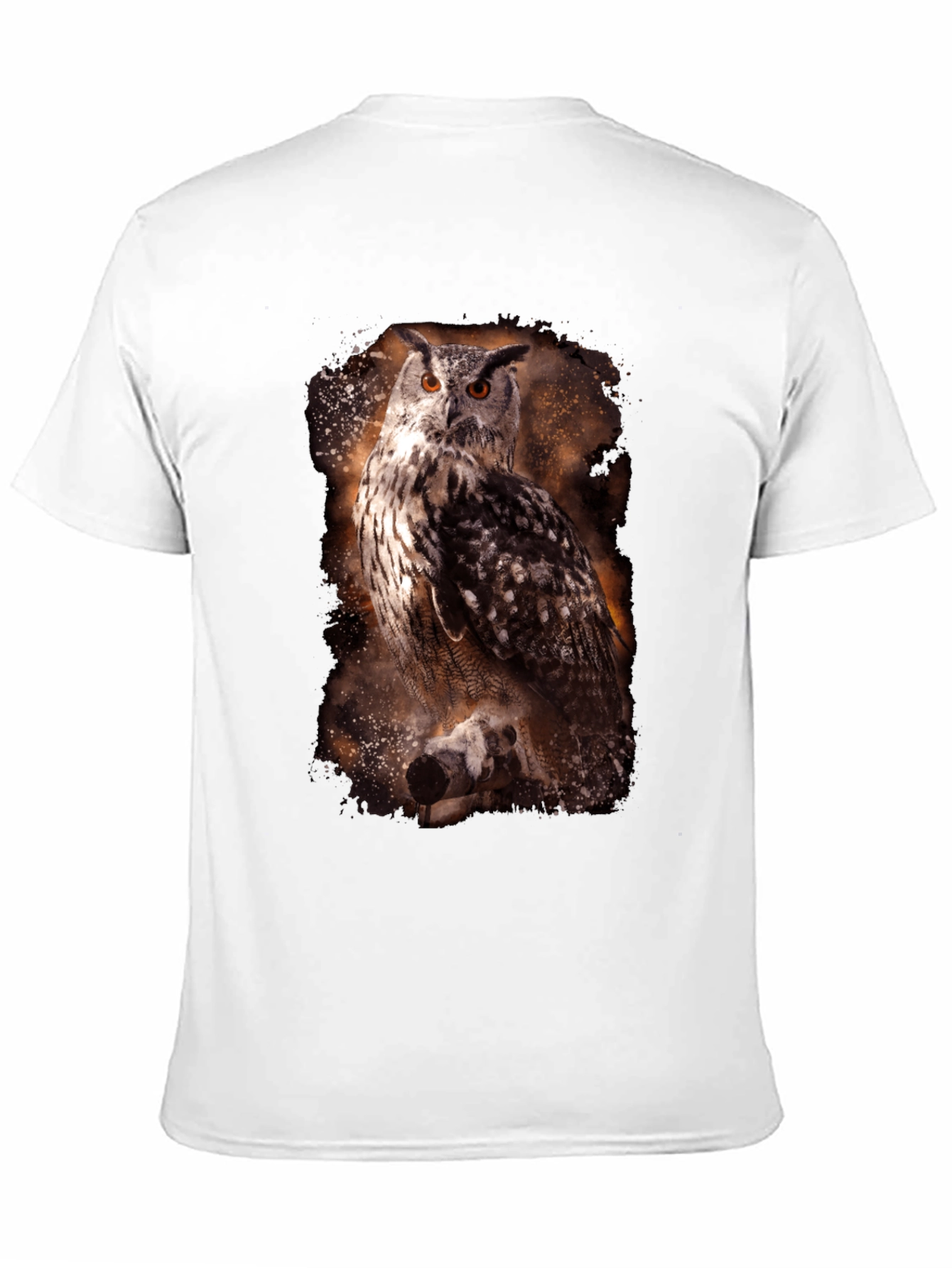 Owl Print Crew Neck T-Shirt