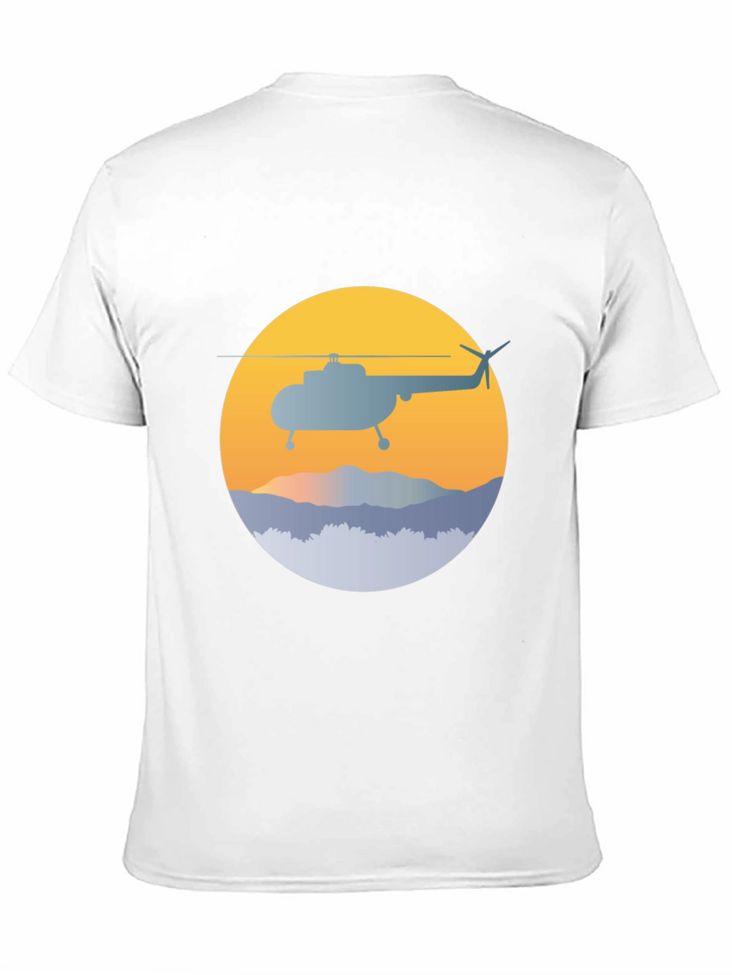 Helicopter Graphic Tee - Retro Style