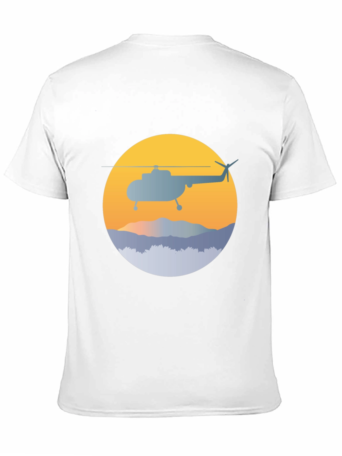 Helicopter Graphic Tee - Retro Style