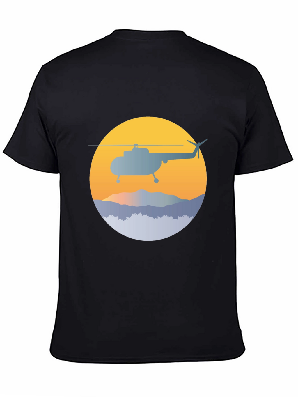 Helicopter Graphic Tee - Retro Style