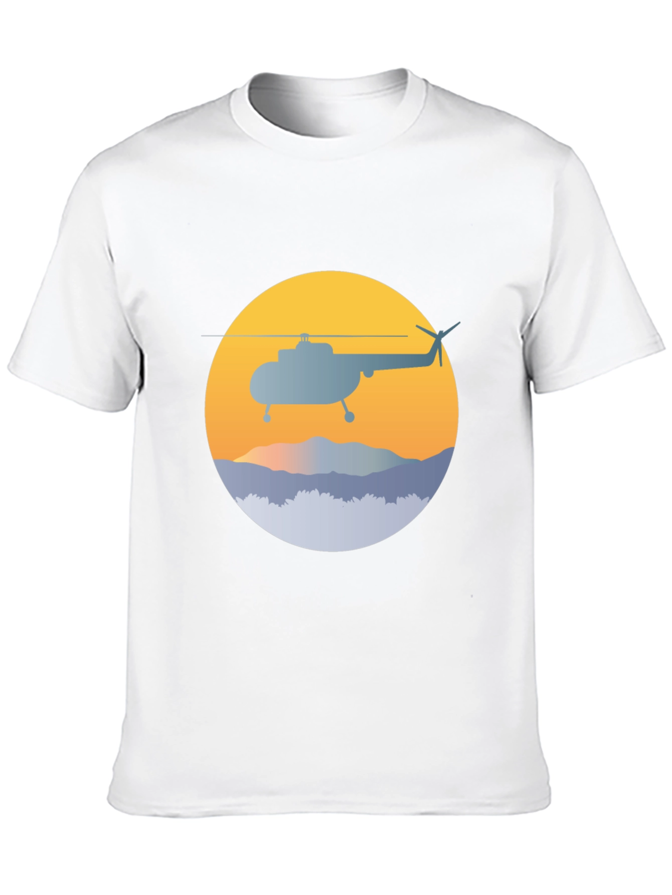 Helicopter Graphic Tee - Retro Style