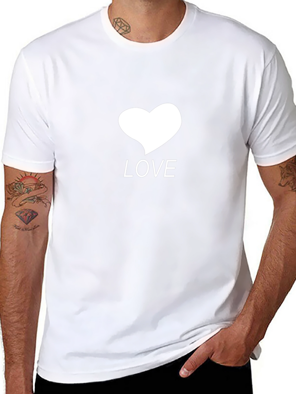 Love Heart Graphic Tee - Stylish Black T-Shirt