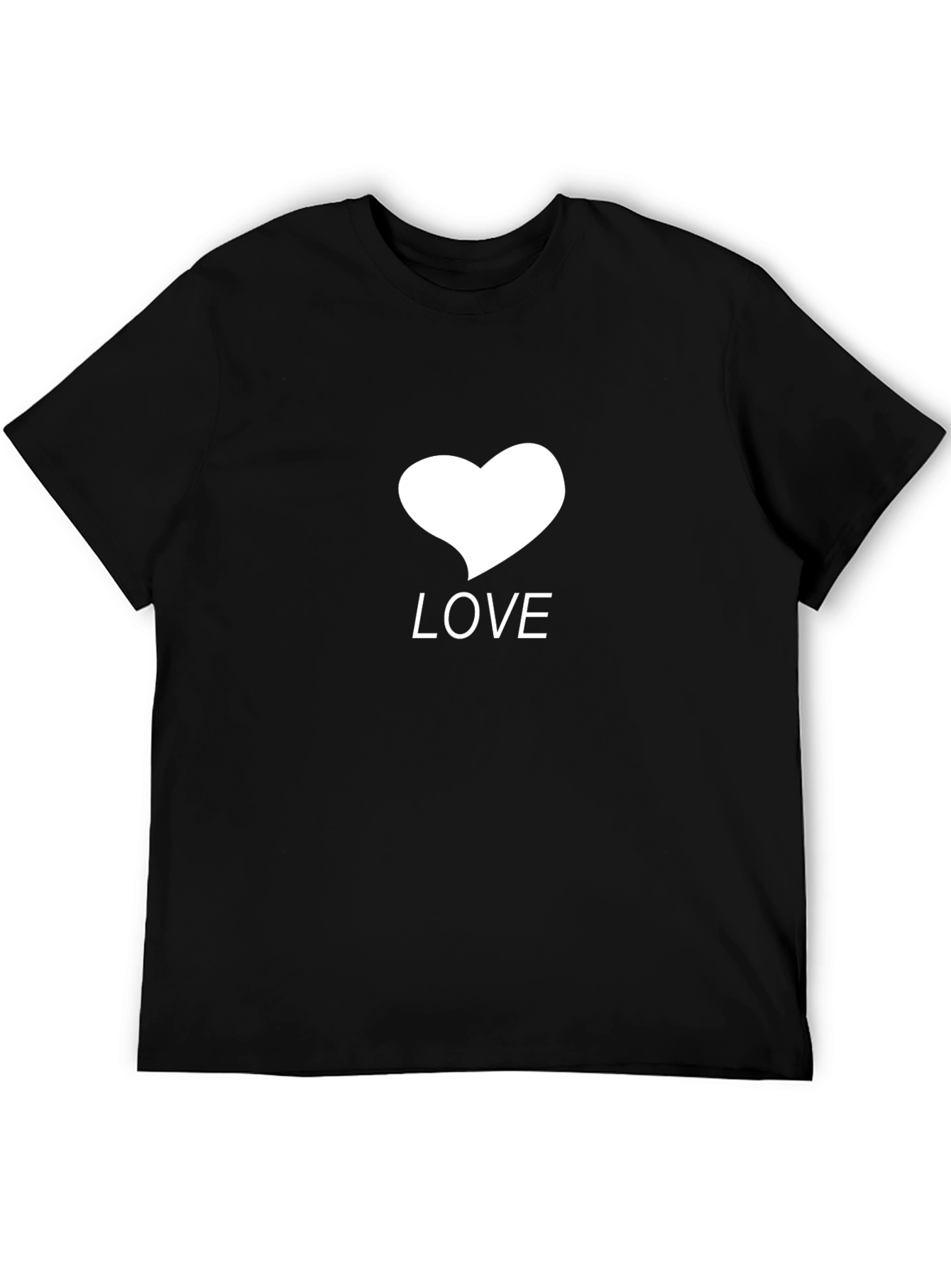 Love Heart Graphic Tee - Stylish Black T-Shirt