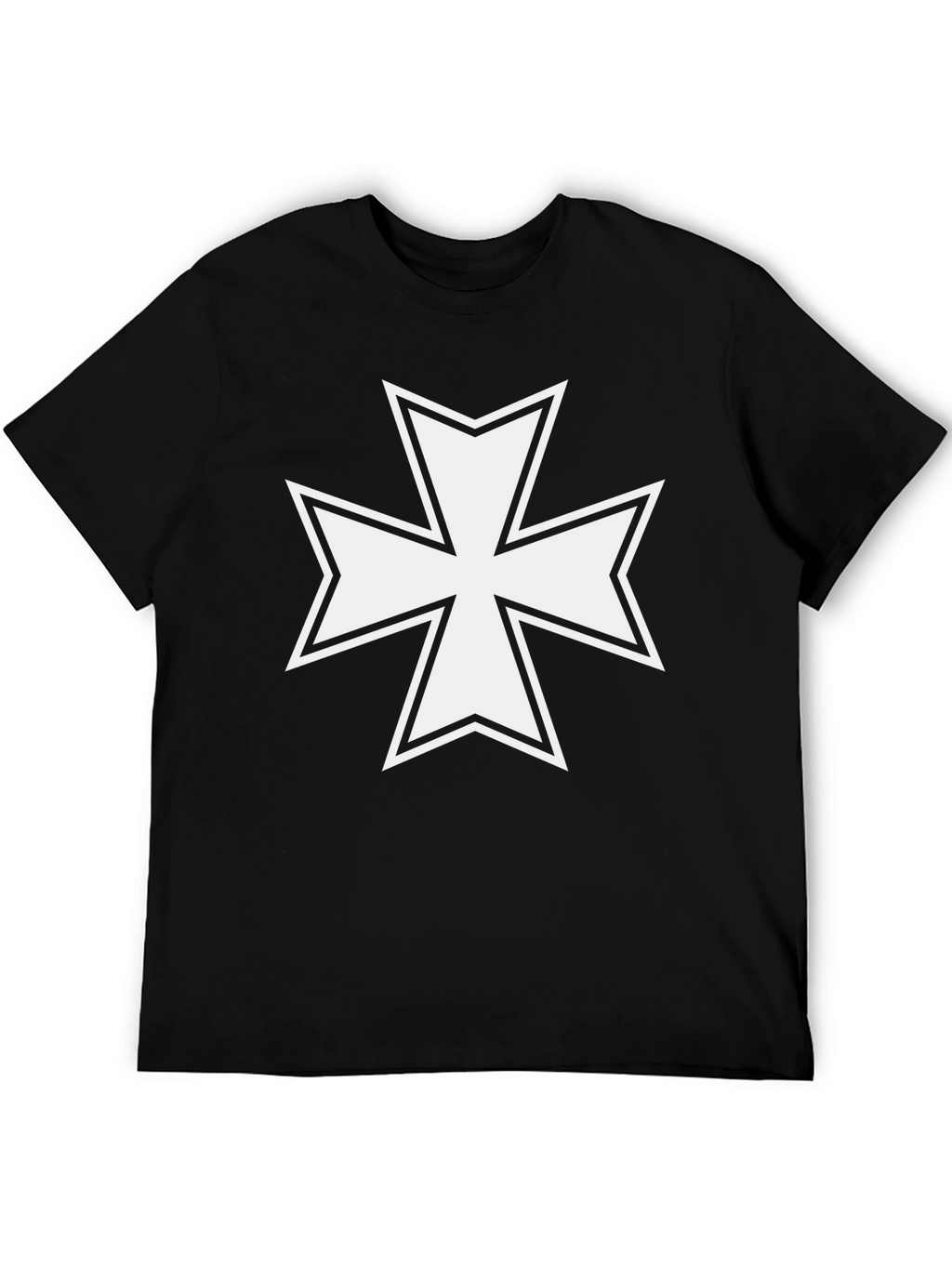 Iron Cross Graphic T-Shirt - Black Cotton Tee