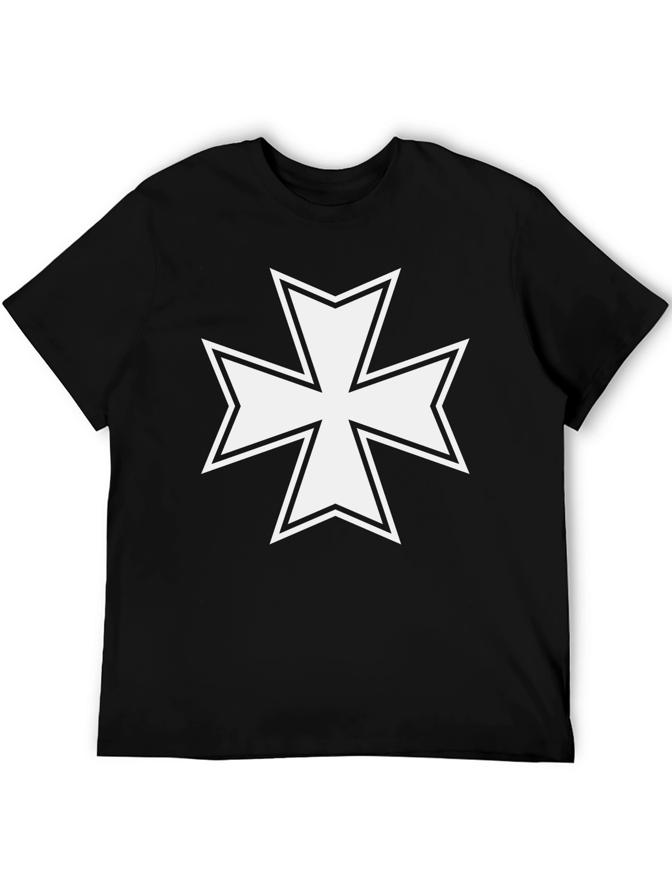 Iron Cross Graphic T-Shirt - Black Cotton Tee