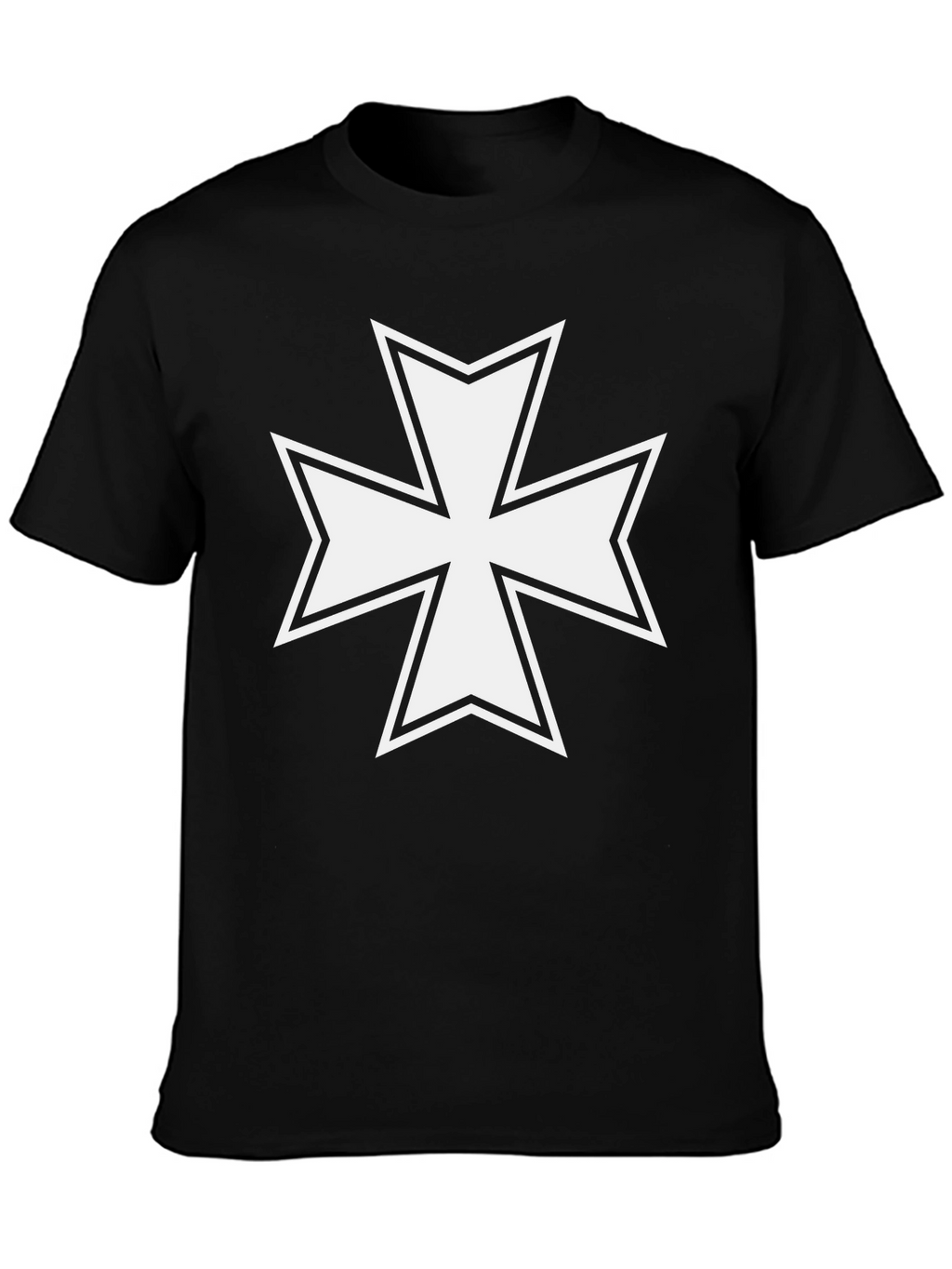 Iron Cross Graphic T-Shirt - Black Cotton Tee